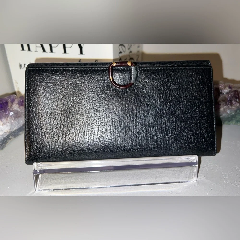 EUC rare vintage Gucci Continental black leather Wallet - Picture 4 of 9